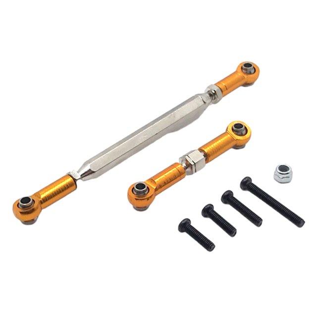 Baohd 2pieces Stronger Steering Link Rod For MN 1/12 D90 RC Car Accessories RC Hop-ups Orange