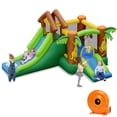 thumbnail image 1 of Costway Inflatable Jungle Bounce House Kids Dual Slide Jumping Castle Bouncer, 1 of 10