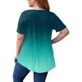 thumbnail image 4 of AMERTEER Femmes Mode Dentelle Uni à Empiècements Col Rond Manches Courtes T-Shirt Blouse Hauts T-Shirt pour Femmes, 4 of 6