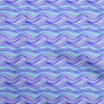 thumbnail image 1 of oneOone Cotton Poplin Twill Medium Blue Fabric Abstract Stripe Craft Projects Decor Fabric Printed By The Yard 56 Inch Wide, 1 of 4