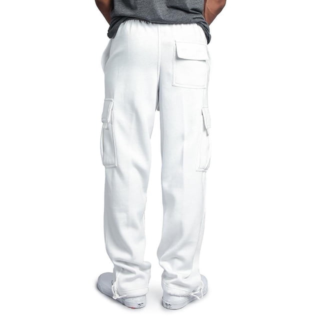 RKSTN Cargo Pantalon pour Hommes à Multiples Poches, Réfléchissant, Jambe Droite, Salopette de Sport Décontractée, Pantalon Léger à Cordon de Serrage pour la Randonnée en Plein Air