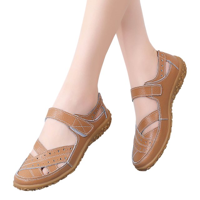 LSLJS Sandales pour Femmes Trou Creux Chaussures Décontractées Respirantes pour Femmes, Chaussures Plates