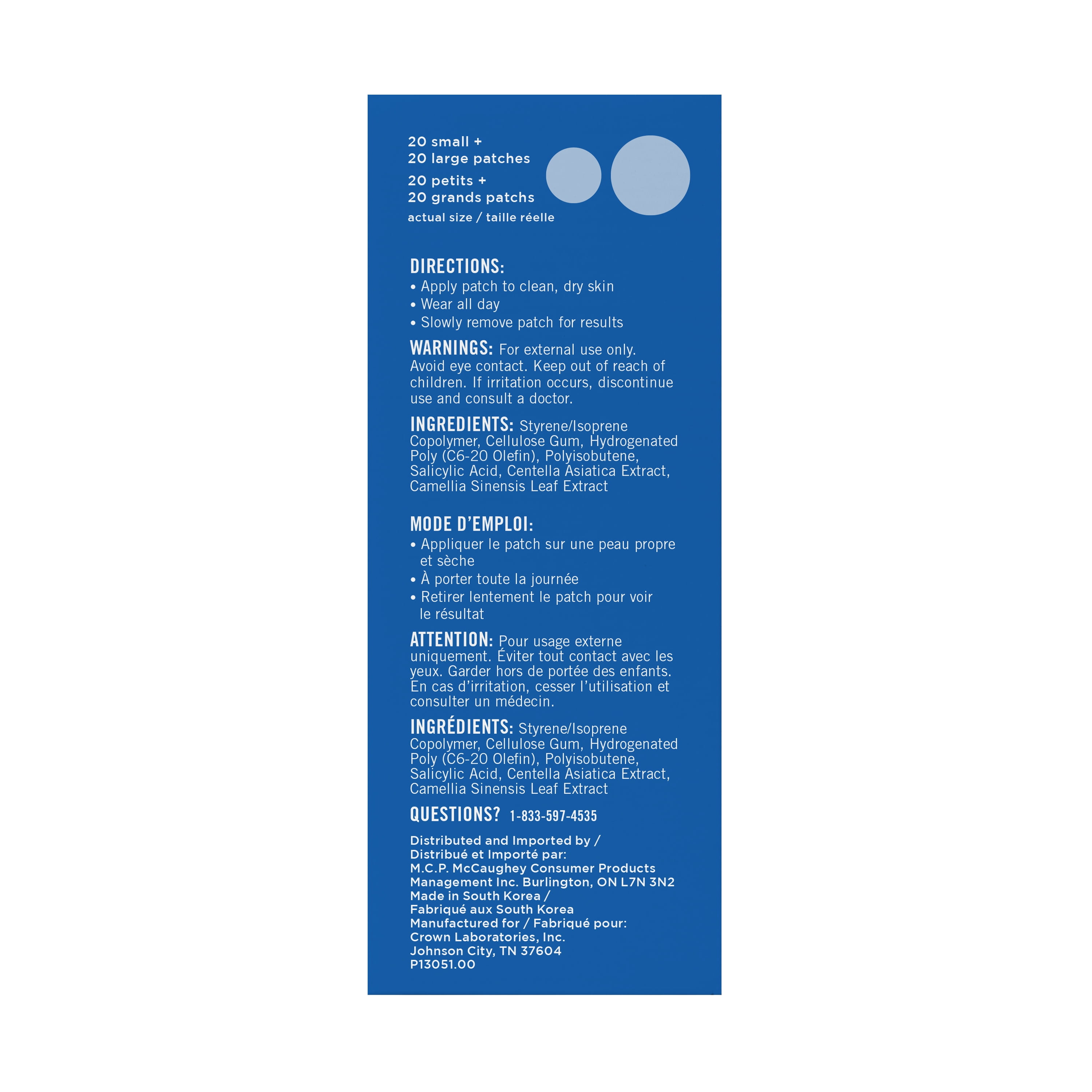 PanOxyl Patchs Correctifs Invisibles de Jour, Protection des Imperfections, Sans Latex