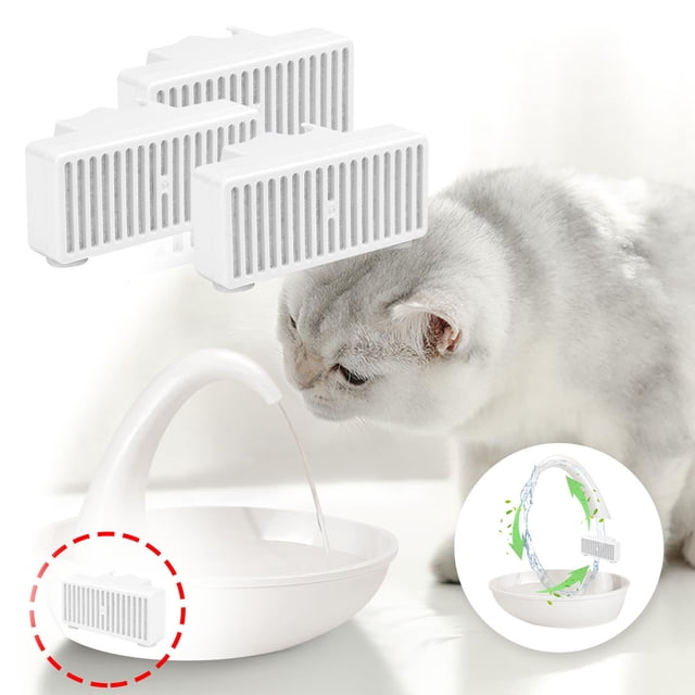 ERK Replacement Filter For Pet Double Filter With Sponges Drinking 3 ,Suitable For Pet Pet Water Dispenser