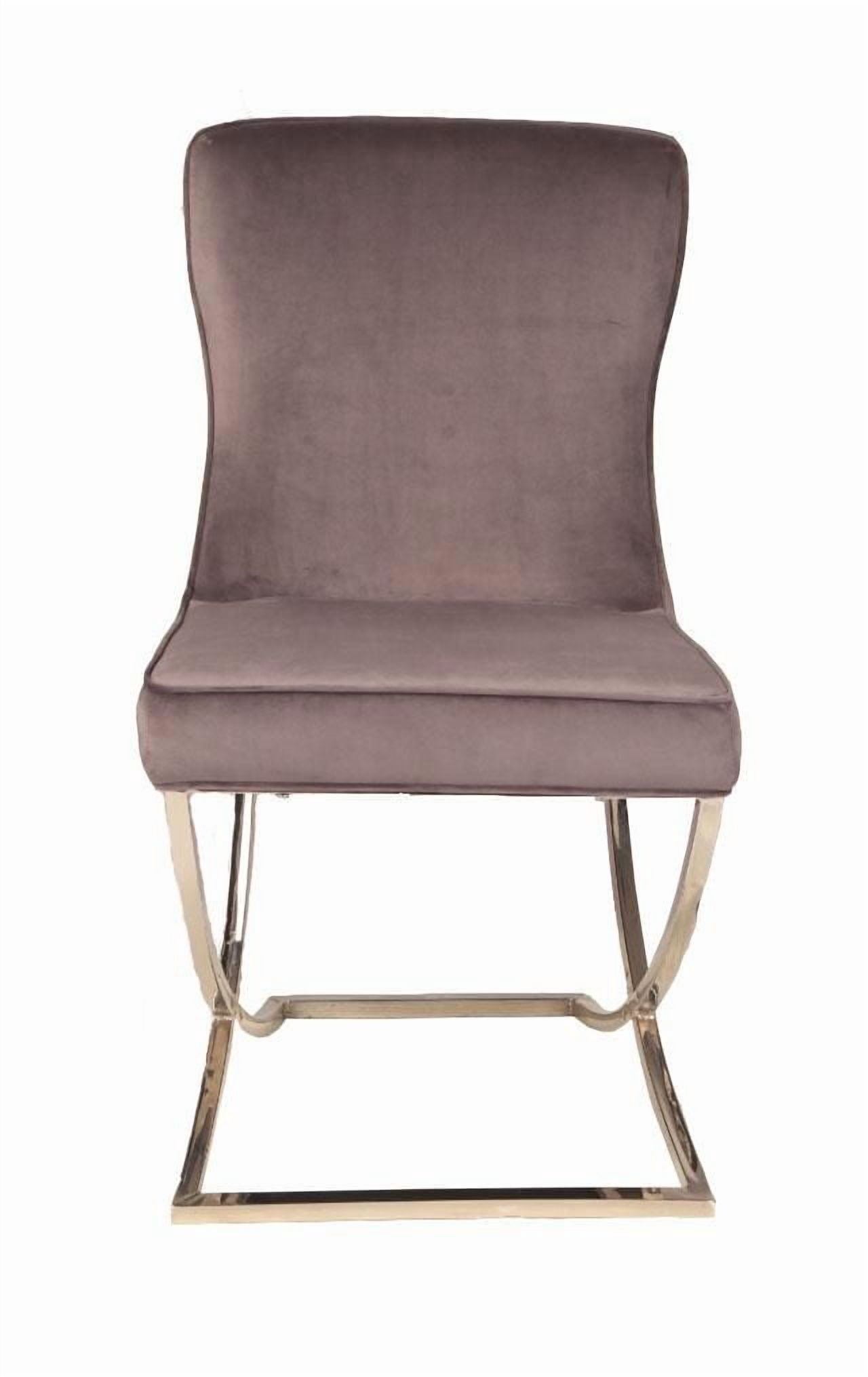Chaise de salle à manger de luxe Manchester de Canadian Furniture, gris foncé (ensemble de 2)