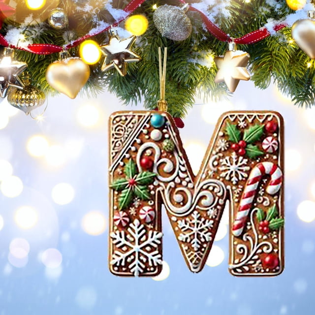Lisbinx On-Trend Low Spend Christmas Decorations 26 Letters Pendant Ornaments - Personalized DIY Xmas Tree Hanging Decor