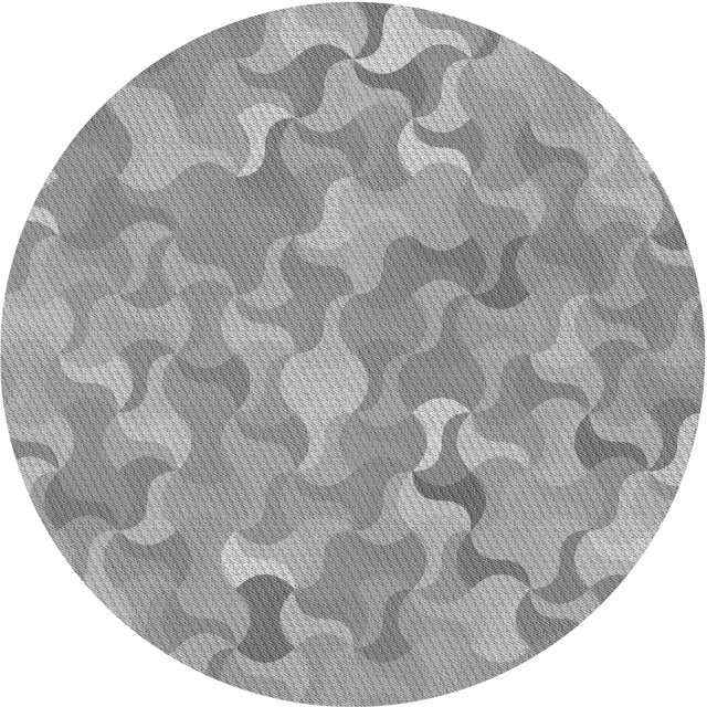 Ahgly Company Tapis d'Intérieur Lavables en Machine, Ronds Transitionnels Gris Nuage Gris, Ronds de 5 Pi