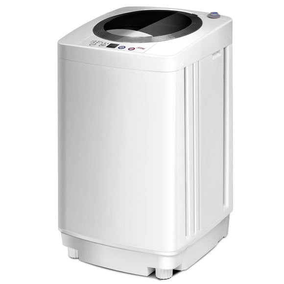 Machine à Laver Portable Compacte Entièrement Automatique avec Essoreuse et Pompe de Vidange, Capacité de Charge de 7,7 Lb