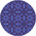 thumbnail image 1 of Ahgly Company Tapis d'Intérieur Ronds Transitionnels Lavables à la Machine, Ruban Bleu Bleu, Tapis de Zone, 5 Pieds Rond, 1 of 7