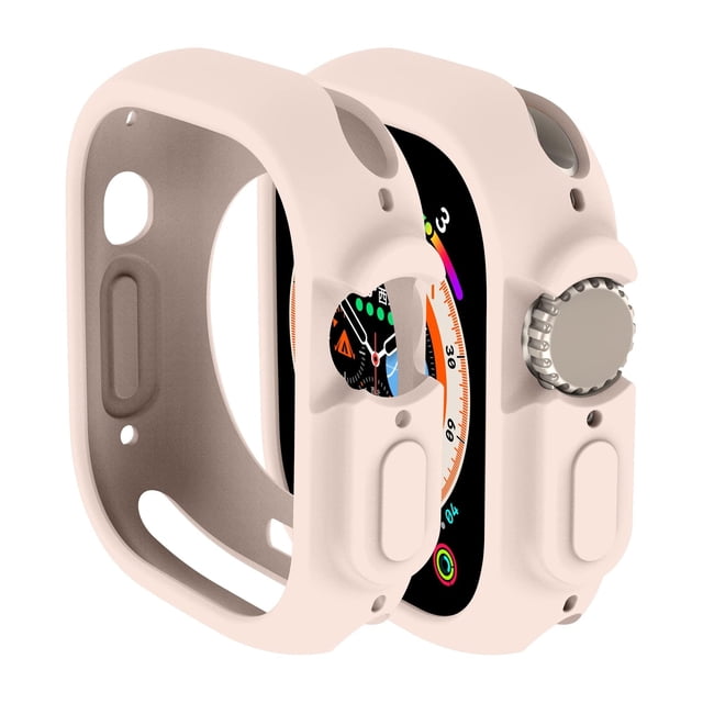 LEIXIUER(1Pack/3Pack) Compatible with Apple Watch Ultra case 49mm All-Round Shockproof TPU Silicone Protective Cover Bumper Shock-Absorbing Scratch-Resistant Protective case for Apple Watch Ultra 49mm