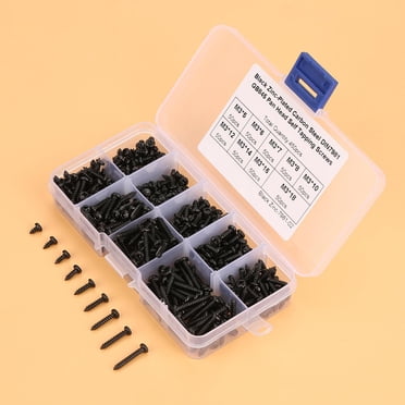 Screw Tapping Screw  Screw Pan Head Tapping Screw Pan Head Screw 450Pcs Black M3  Pan Head Self Tapping Screws Set Assortment Kit
