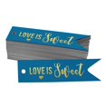 thumbnail image 1 of Inkdotpot Pack Of 100 Real Gold Foil Paper Tags Love Is Sweet Wedding Favor Hang Tags, 1 of 6