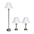 thumbnail image 1 of Elegant Designs Antique Brass Three Pack Lamp Set (2 Table Lamps, 1 Floor Lamp), 1 of 9