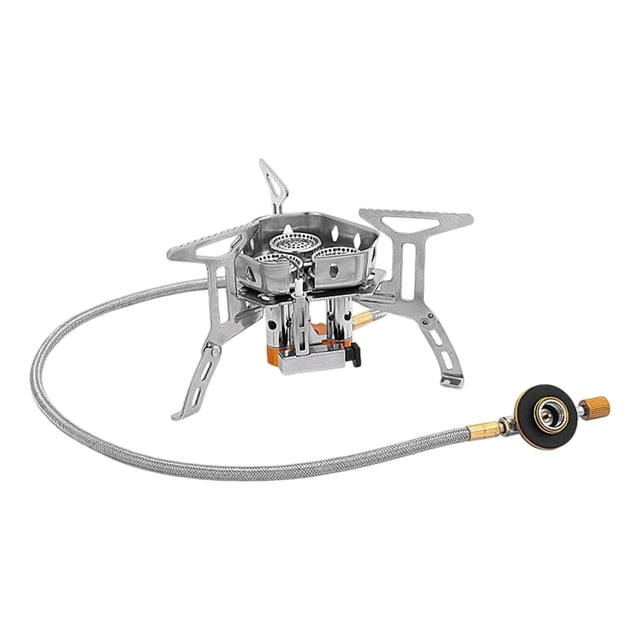 Hearth & Gear Réchaud de Camping Portable Coupe-Vent avec Allumage Piézo pour Cuisine Extérieure, Randonnée, Pique-Niques et Aventures de Randonnée Sac à Dos Purificateur d'Eau de Camping Sac à Dos Randonnée Canot Équipement de Camping Très Grand