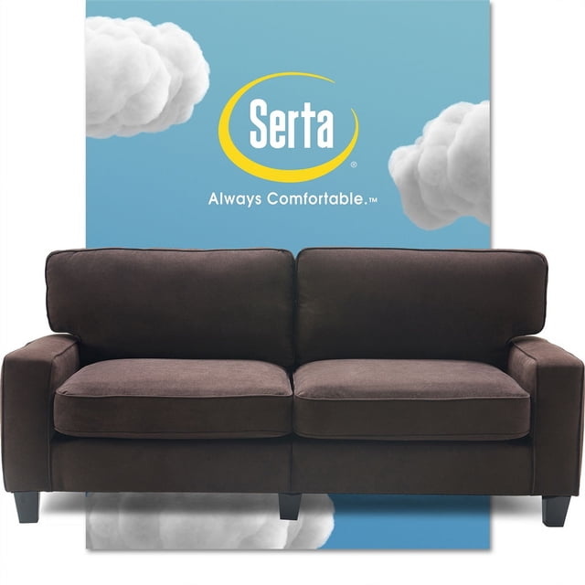 Serta Palisades 78" Sofa in Dark Brown