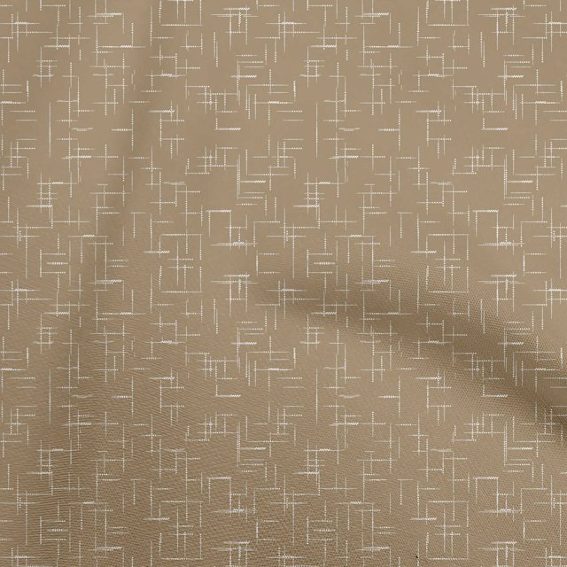oneOone Cotton Poplin Brown Fabric Abstract Fabric For Sewing Printed Craft Fabric By The Yard 42 Inch Wide