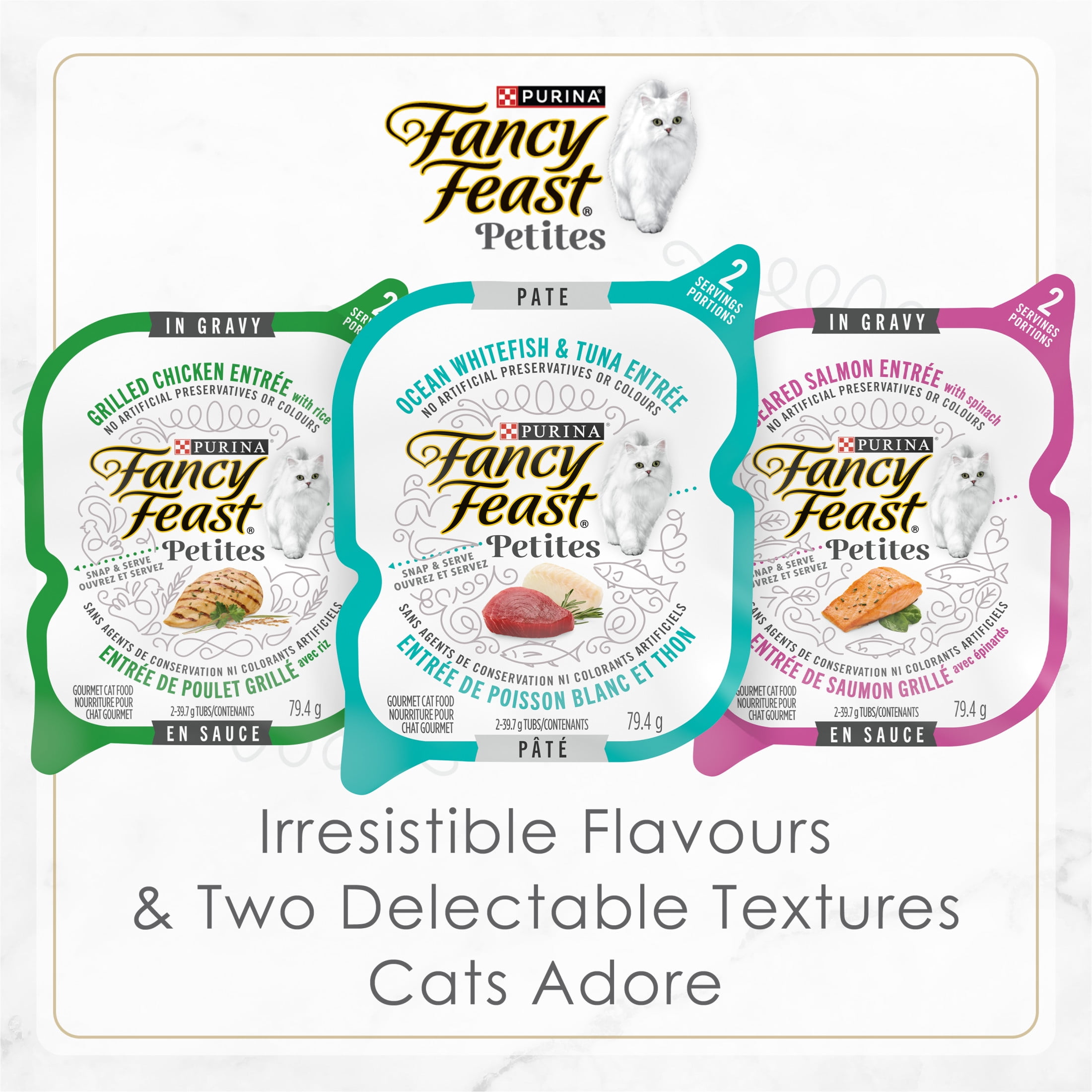 Fancy Feast Petites Pâté Entrée de Dinde Tendre, Nourriture Humide pour Chats 79.4 g