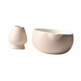 thumbnail image 4 of jifeng Ceramic Matcha Bowl with Whisk Holder Portable for Tabletop Tea Room Kitchen gray, 4 of 9