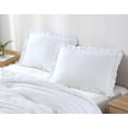thumbnail image 4 of Chezmoi Collection Nora 2-Piece Ruffled Edge Trim Soft Washed Microfiber Comforter Set (Twin White), 4 of 4