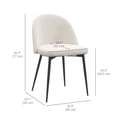 thumbnail image 3 of HOMCOM Dining Chairs Set of 2, Mid-Back Velvet-touch Upholstery Side Chair, 3 of 9