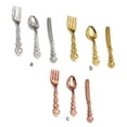 thumbnail image 4 of serony 3 Pieces Tableware Model Mini Lovely Size 1/12 Kitchen Spoon Early Educational Imitation Cutlery Children Baby Kids Using Rose Gold, 4 of 7