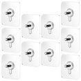 thumbnail image 3 of Miangastore 10pcs Furniture Clear Hanger Pads with Screws Non-Trace Hook Kitchen Sticker, 3 of 8
