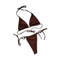 thumbnail image 2 of DPTALR Maillot de Bain pour Femmes Aguichant Uni et Imprimé Bikini Deux Pièces Ensemble, 2 of 5