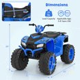 thumbnail image 3 of Gymax Kids Ride-On ATV 24V Battery Powered Electric Vehicle w/ Wireless Connection Music Radio Blue, 3 of 9