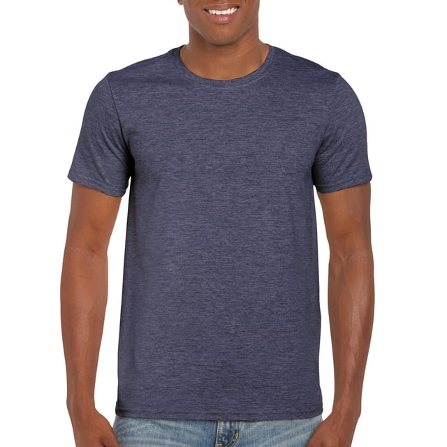 Gildan Mens Softstyle T-Shirt, 4XL, Heather Navy