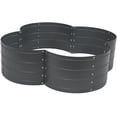 thumbnail image 1 of Sunnydaze Galvanized Steel 4-Leaf Clover-Shaped Raised Garden Bed - Gray, 1 of 7