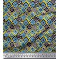 thumbnail image 1 of Soimoi Cotton Poplin Fabric Square Geometric Print Fabric by Yard 56 Inch Wide, 1 of 3