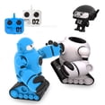 thumbnail image 2 of Sharper Image Mecha Rivals RC Ejecting Battle Robots Blue and White, 2 of 5