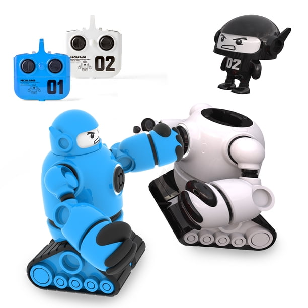 I.J.C Mighty Robo X IJ-5000S 本体 Sharper Image Mecha Rivals RC Ejecting Battle Robots Blue and