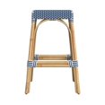 thumbnail image 3 of Butler Specialty Company Robias Rectangular Rattan 30" Bar Stool - Blue & White, 3 of 6