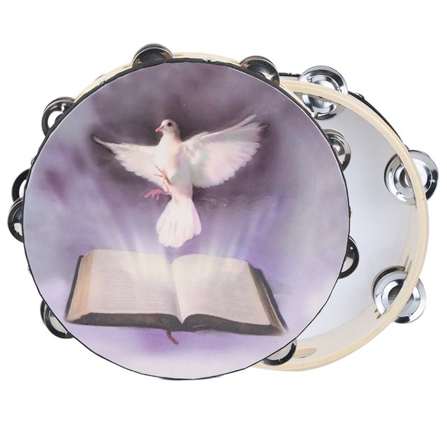 Handheld Percussion, Easy To Play Purple Tambourine, For Party Concert 25cm