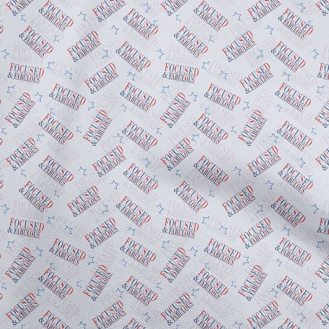 oneOone Cotton Cambric Light Blue Fabric Text Sewing Material Print Fabric By The Yard 56 Inch Wide