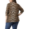 thumbnail image 3 of GRACE & GRANDEUR Women's Plus Halloween Leopard Prints Front Opening Cardigan, 3 of 7