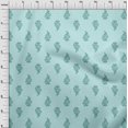 thumbnail image 3 of oneOone Georgette Viscose Fabric Leaves & Floral Block Printed Craft Fabric BTY 42 Inch Wide, 3 of 4