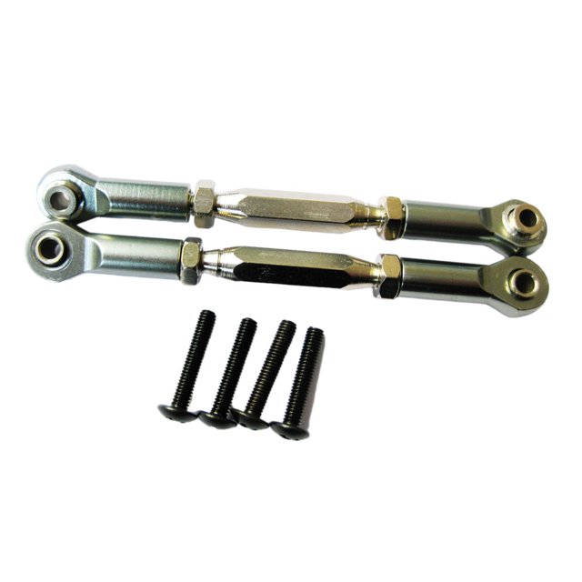 fastboy 2x Front/Rear Steering Link Rod For AXIAL 1/10 Rock Racer AX90026 AX31016 Desert Buggy Hop-ups Titanium