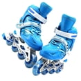 thumbnail image 1 of Patins-chaussures 2 en 1 Réglables à Roulettes Unisexes pour Enfants Intérieur Extérieur Parc Cour Terrain de Jeu Entraînement de Patinage pour Filles Bleu m, 1 of 9