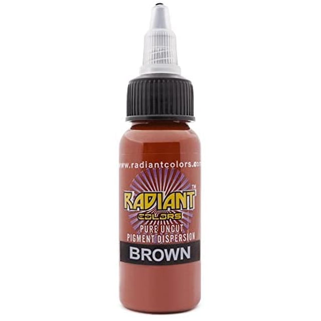 Radiant Colors Encre à Tatouage - Brun 1 Oz
