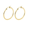 thumbnail image 1 of Paris Jewelry 18k Yellow Gold Plated 25mm Hoop Earrings, 1 of 3