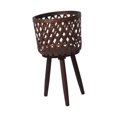 thumbnail image 3 of DOLITY Rattan Basket Floor Planter Versatile Home Decor for Home Office Wooden Legs Brown 43x24.5cm, 3 of 9