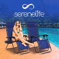 thumbnail image 3 of SereneLife Zero Gravity Lounge Chair, Navy Blue, 3 of 8