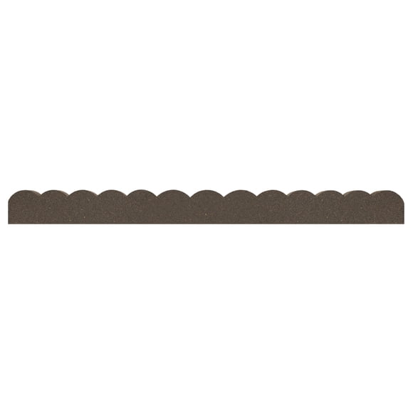 EzBorder Scallop Garden Border 2" Thick in Earth Colour - 2 Pack