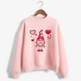 thumbnail image 2 of CEHVOM Femmes Mode Décontractée Imprimé Col Rond Ample Manches Longues Hauts Courts Blouse Chandails Sans Capuche Liquidation, 2 of 4