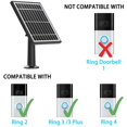 thumbnail image 4 of Uncle Squirrel Solar Panel Compatible with Video Doorbell 2/3/3 Plus/4, Waterproof Charge Continuously,Includes Secure Wall Mount, 5.0M/16 ft Power Cable, 4 of 4