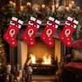 thumbnail image 2 of Christmas Stockings Velvet with Embroidered Pattern Letters Initial Customized Family Ornament Large Fireplace Stockings Plush Cuff Holiday Party Home Xmas Tree Decor Gift Bags, 2 of 5