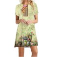 thumbnail image 1 of Cameland Robe d'Été pour Femme, Mode Bord de Mer, Décontractée, Imprimée, à Manches Courtes, à Col Rond, 1 of 4