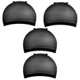 thumbnail image 2 of 4pcs/set Perruque Casquette Élastique Unisexe Cheveux snood Unisexe Perruque Cheveux Extensible Réutilisable snood Cosplay Parti Perruque Net, Noir, 2 of 6